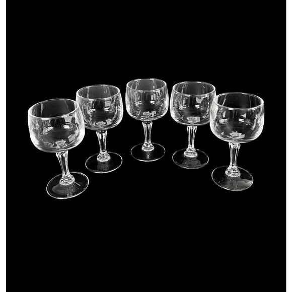 Stemmed Cordial Glasses Mini 4" Tall Set of 5 Barware Liquor Drinkware Wine 2 oz - Picture 1 of 10